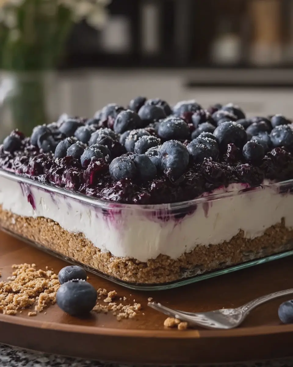 Sugar Free Easy Creamy No Bake Blueberry Delight for Everyone