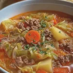 Cabbage Soup with Ground Beef