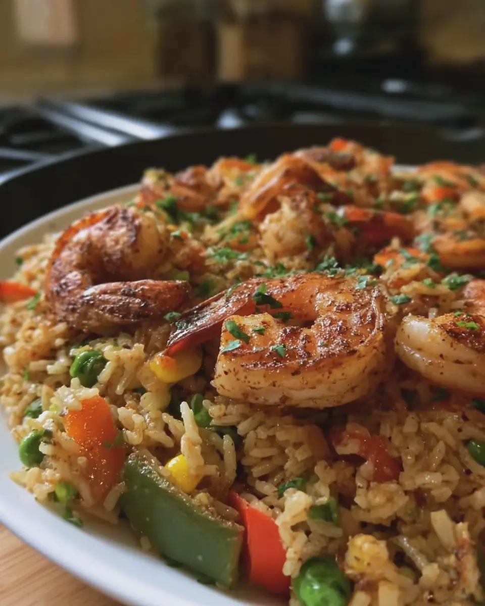 Cajun Chicken and Shrimp Rice: A Juicy Mix of Flavorful Veggies