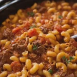 SLOW COOKER 4 INGREDIENT POOR MAN GOULASH