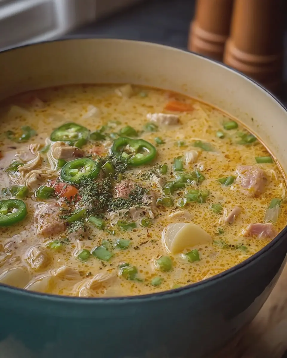 Cheesy Jalapeno Chicken Soup: A Cozy, Indulgent Delight