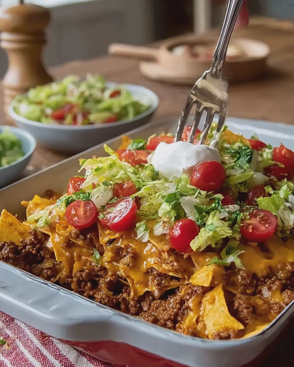 Cheesy Taco Beef Corn Chip Casserole: Indulgent Comfort Food Delight