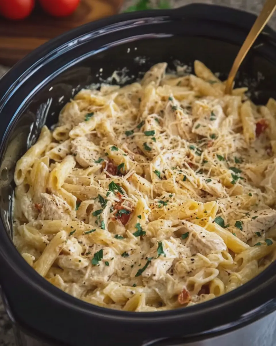 Slow Cooker Olive Garden Chicken Pasta: Easy, Creamy Delight at Home