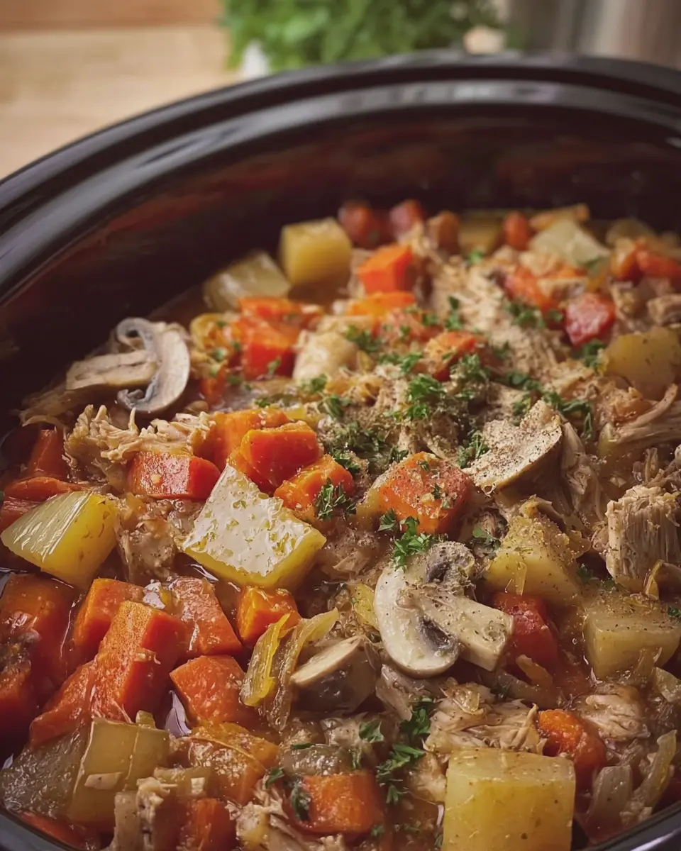 Easy Crockpot Dinner: Savory Turkey Bacon &amp; Chicken Ham Delight