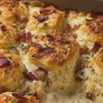 Million Dollar Garlic Parmesan Turkey Bacon Ranch Chicken Biscuit Casserole