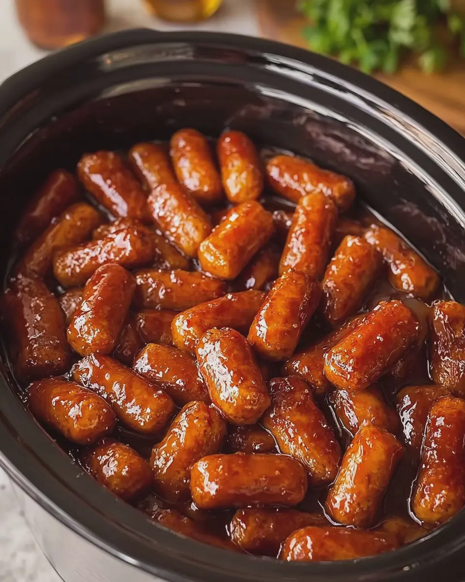 Slow Cooker Little Smokies: Easy Beef & Turkey Bacon Delight