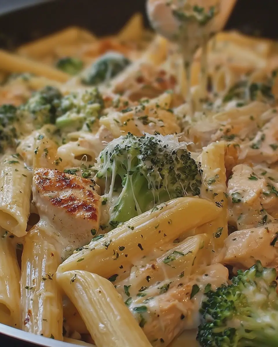 Creamy Chicken Penne: Indulgent Recipe with Broccoli & Mozzarella