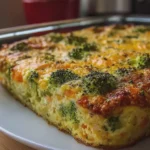 CHEESY BROCCOLI AND VEGGIE EGG BAKE