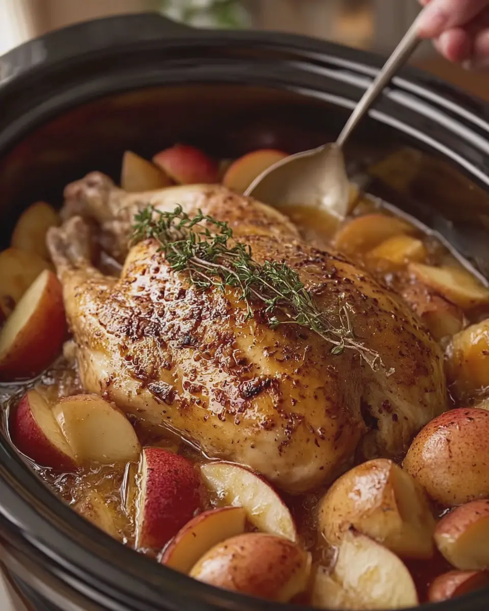 Slow Cooker Chicken with Apples and Honey: Easy Family Delight
