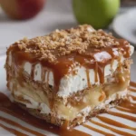 No Bake Caramel Apple Eclair Cake