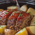 Slow Cooker Meatloaf Patties and Potatoes