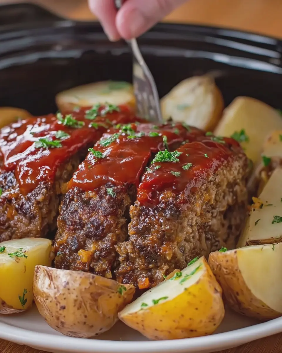 Slow Cooker Meatloaf Patties and Potatoes: Easy Comfort Food Delight