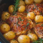 Crockpot Honey Butter Ranch Chicken and Baby Potatoes