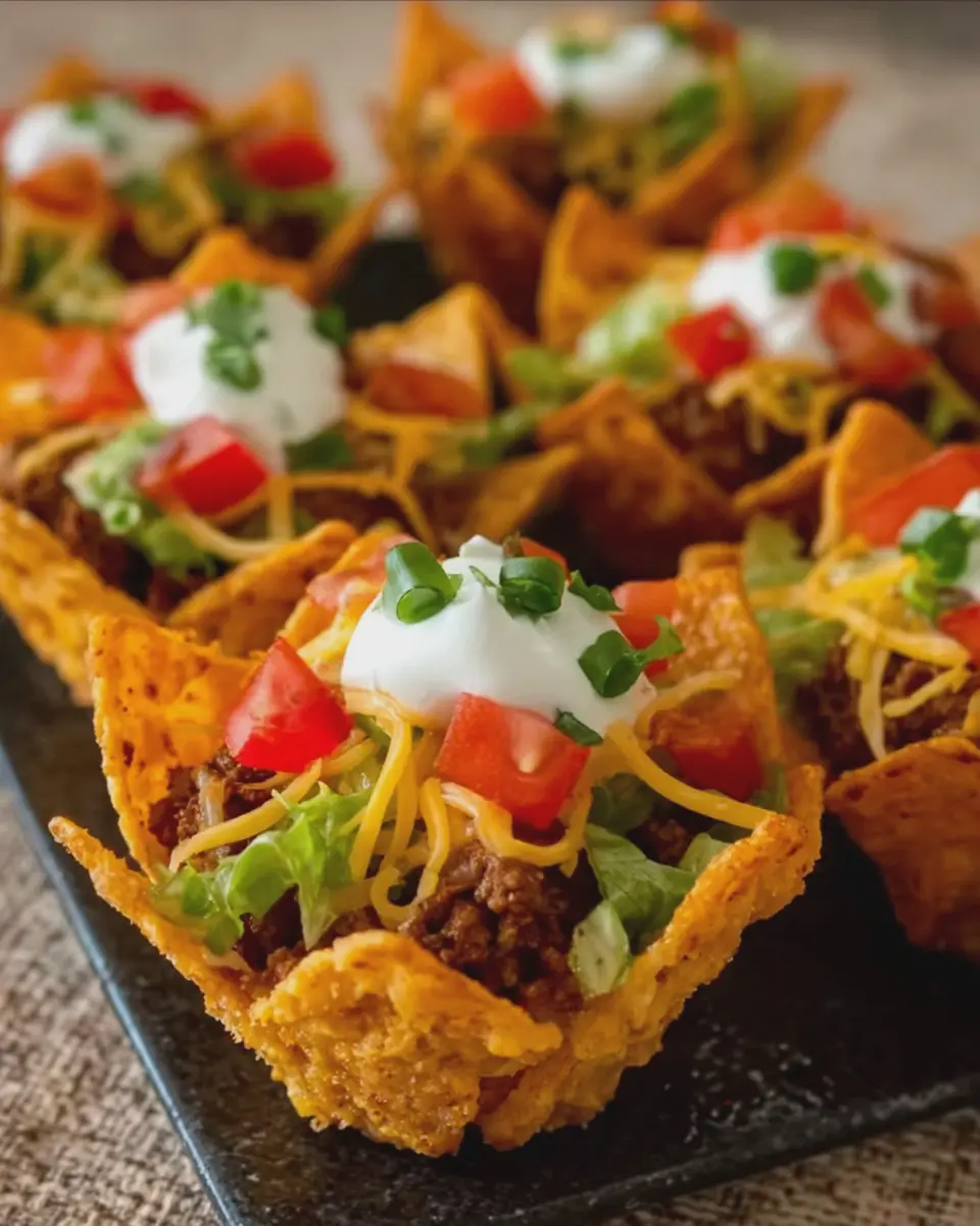 Doritos Nacho Cheese Taco Cups: Easy Turkey Bacon Delight