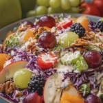 Best Fruits and Vegetable Salad with Creamy Dreamy Dressing