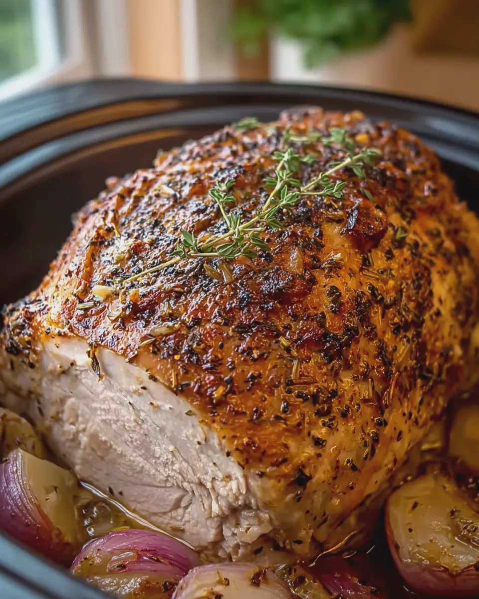 Slow Cooker Garlic and Onion Turkey Breast: Juicy Comfort Food Delight