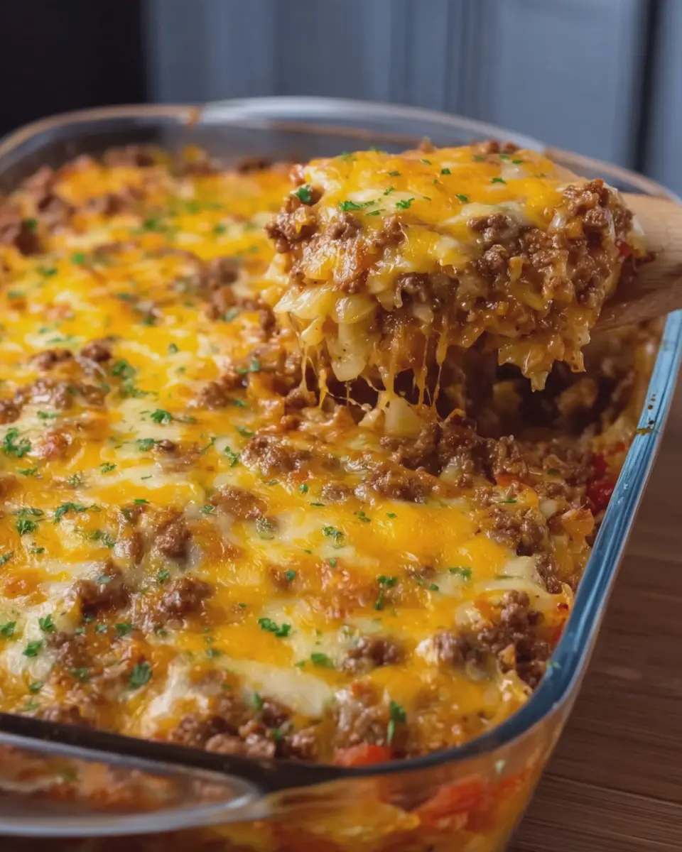Cheesy Cabbage Beef Casserole: A Comforting Family Favorite