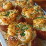 Crabby Shrimp-Stuffed Garlic Bread Bombs