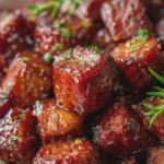 Slow Cooker Honey Dijon Beef Kielbasa Bites