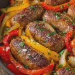 Beef Sausage, Peppers and Onions