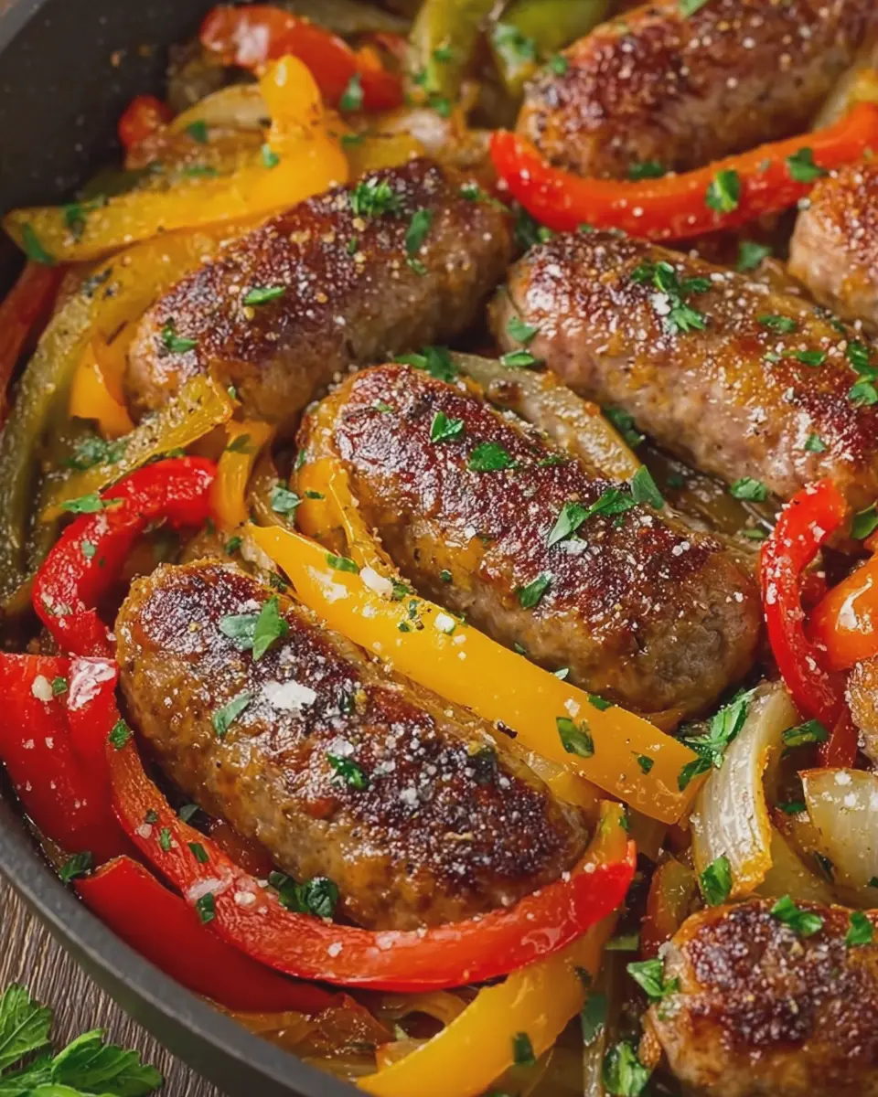 Beef Sausage, Peppers and Onions: A Juicy Comfort Dish