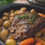 Hearty Slow Cooker Beef Pot Roast with Rich Gravy and Vegetables
