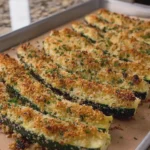 Parmesan Crusted Baked Zucchini Wedges