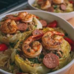 Cajun Shrimp and Smoked Sausage Stuffed Cabbage Bowls