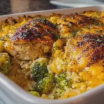 Cheddar Broccoli Chicken Orzo Bake