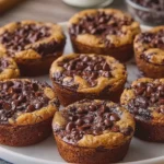Gooey Chocolate Chip Cookie Dough Brownie Cups