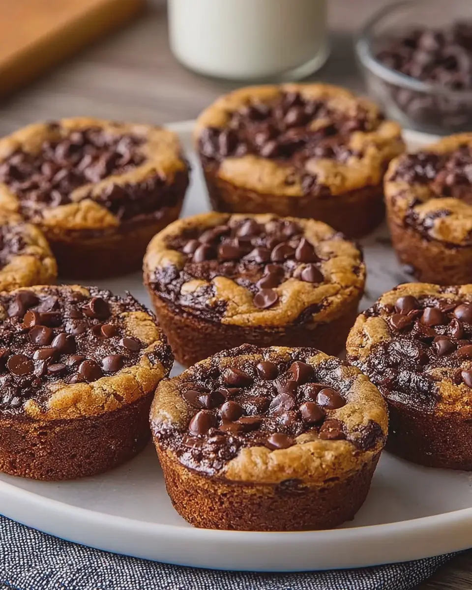 Gooey Chocolate Chip Cookie Dough Brownie Cups: The Ultimate Treat