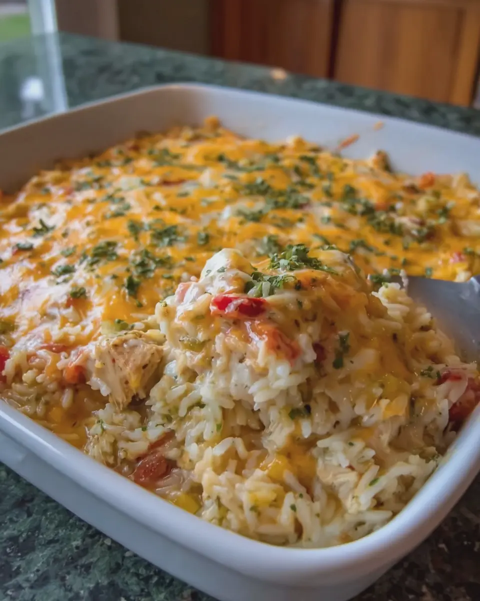 Creamy Queso Chicken Casserole: Easy Comfort in Every Bite