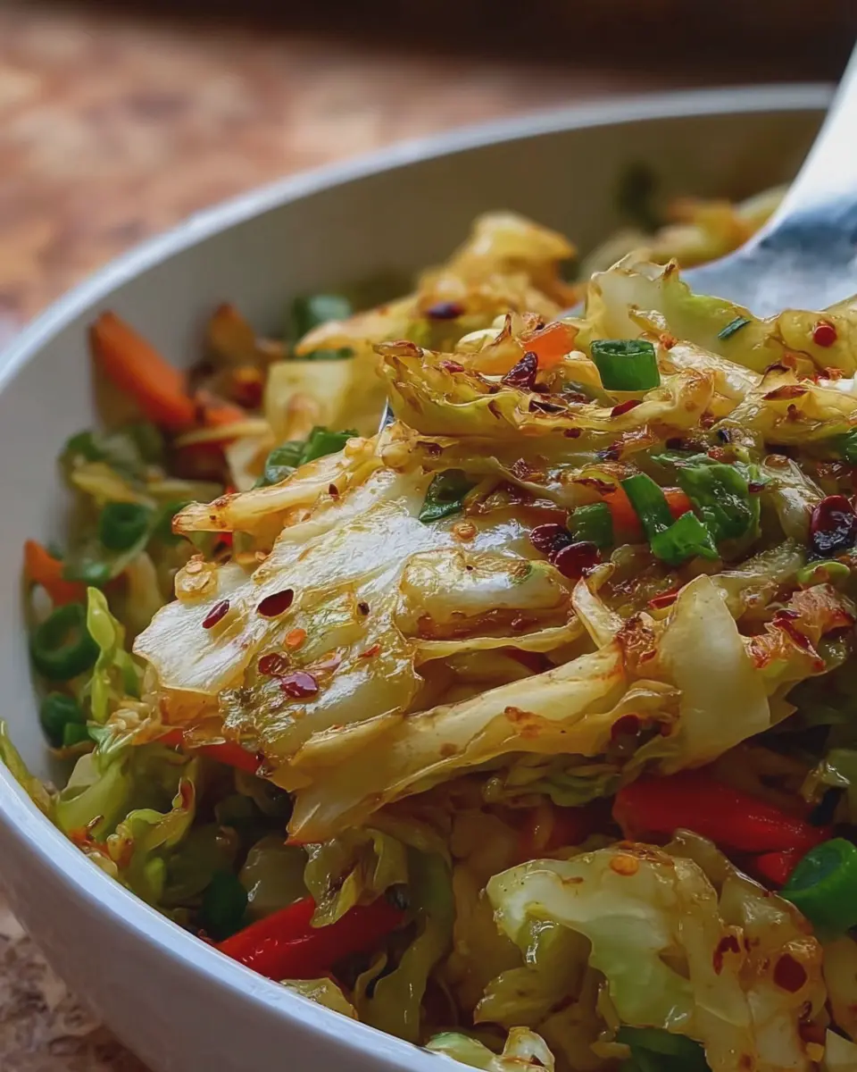 Fried Cabbage with Vegetables: An Easy Turkey Bacon Delight