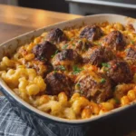 BBQ Beef Meatball Mac and Cheese