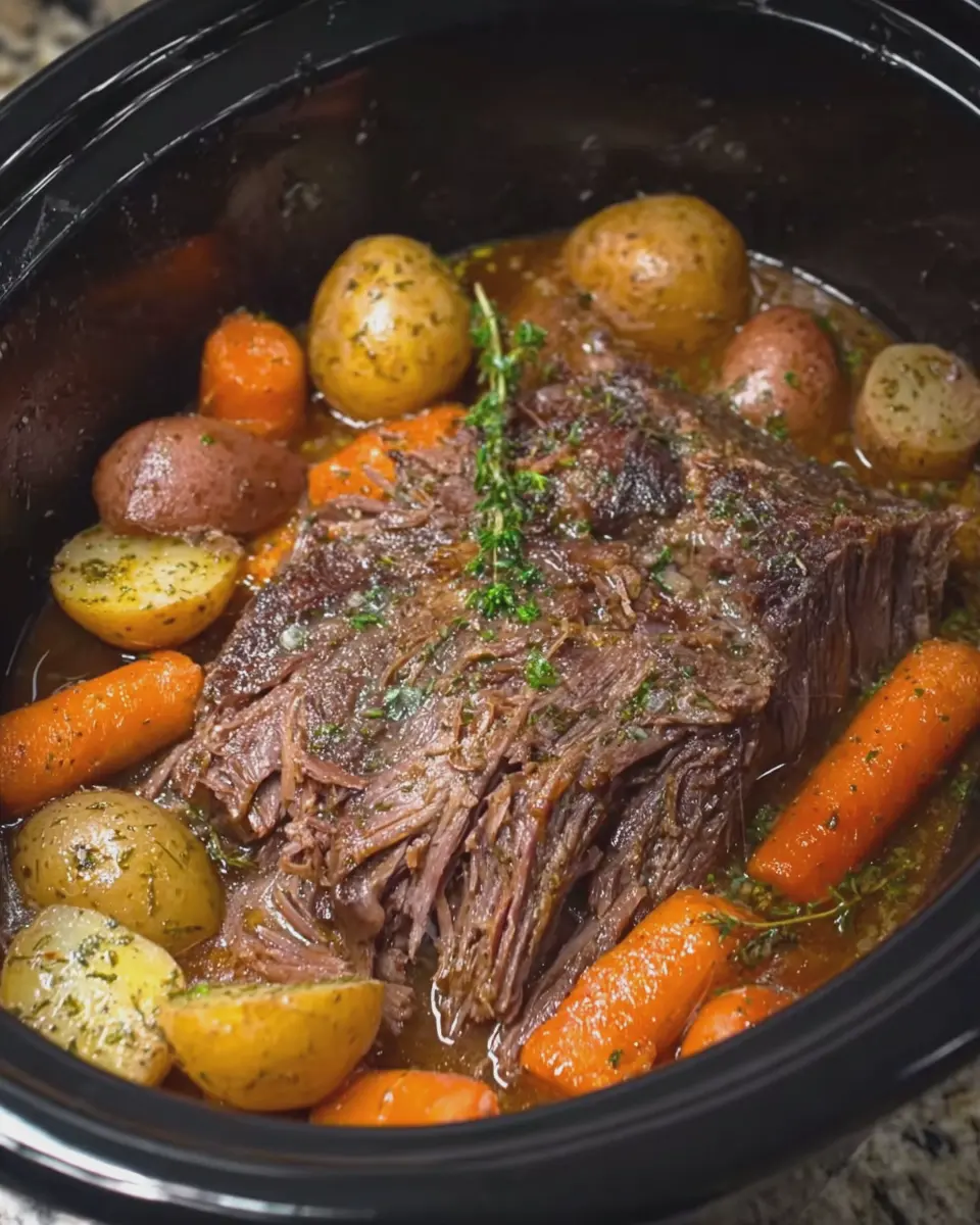 Crockpot Three Packet Pot Roast: Easy Comfort Food Delight