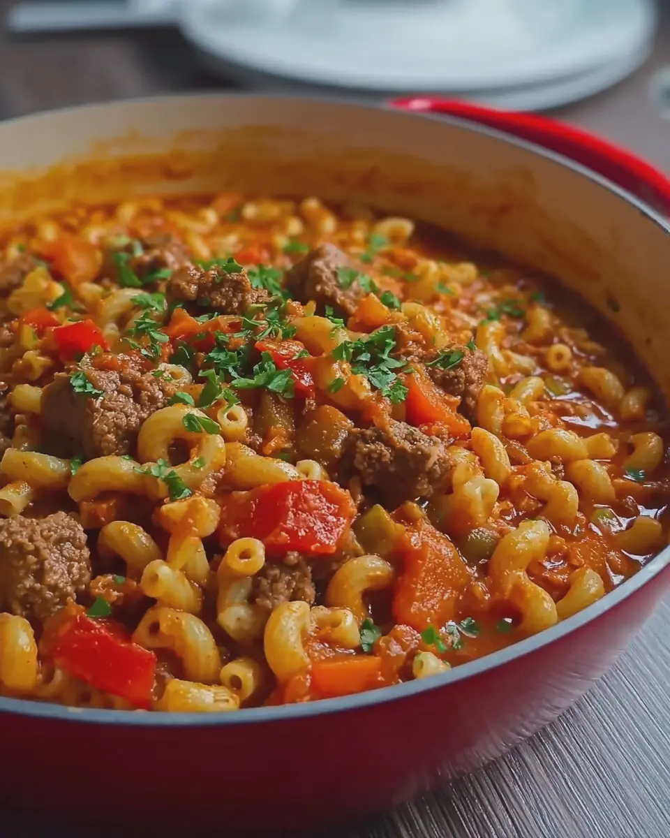 Old Fashioned Goulash: A Comforting Twist with Turkey Bacon and Chicken Ham