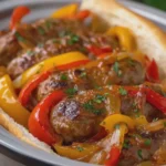 Crockpot Italian Beef Sausage with Peppers and Onions