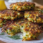 Crispy Zucchini and Potato Fritters with Cheese