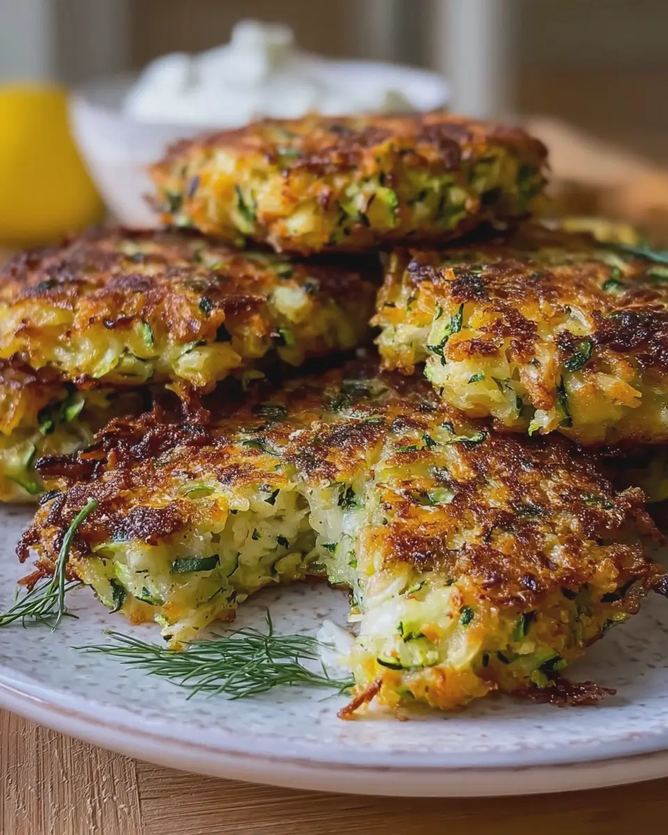 Crispy zucchini and potato fritters with cheese: Easy and delicious