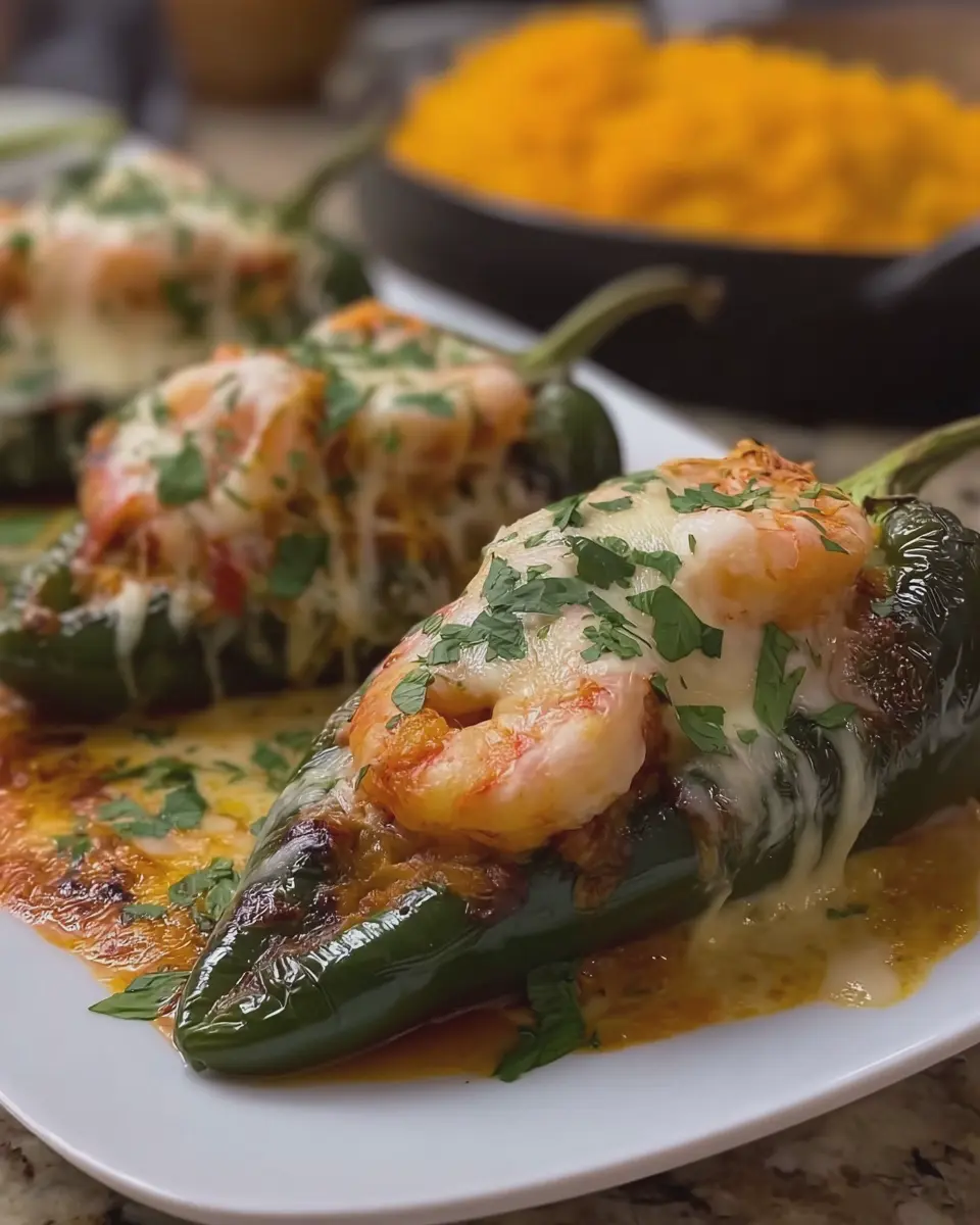 Creamy Shrimp-Stuffed Poblano Peppers for a Cozy Dinner Night