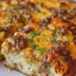 Cheesy Cheeseburger Garlic Bread Casserole