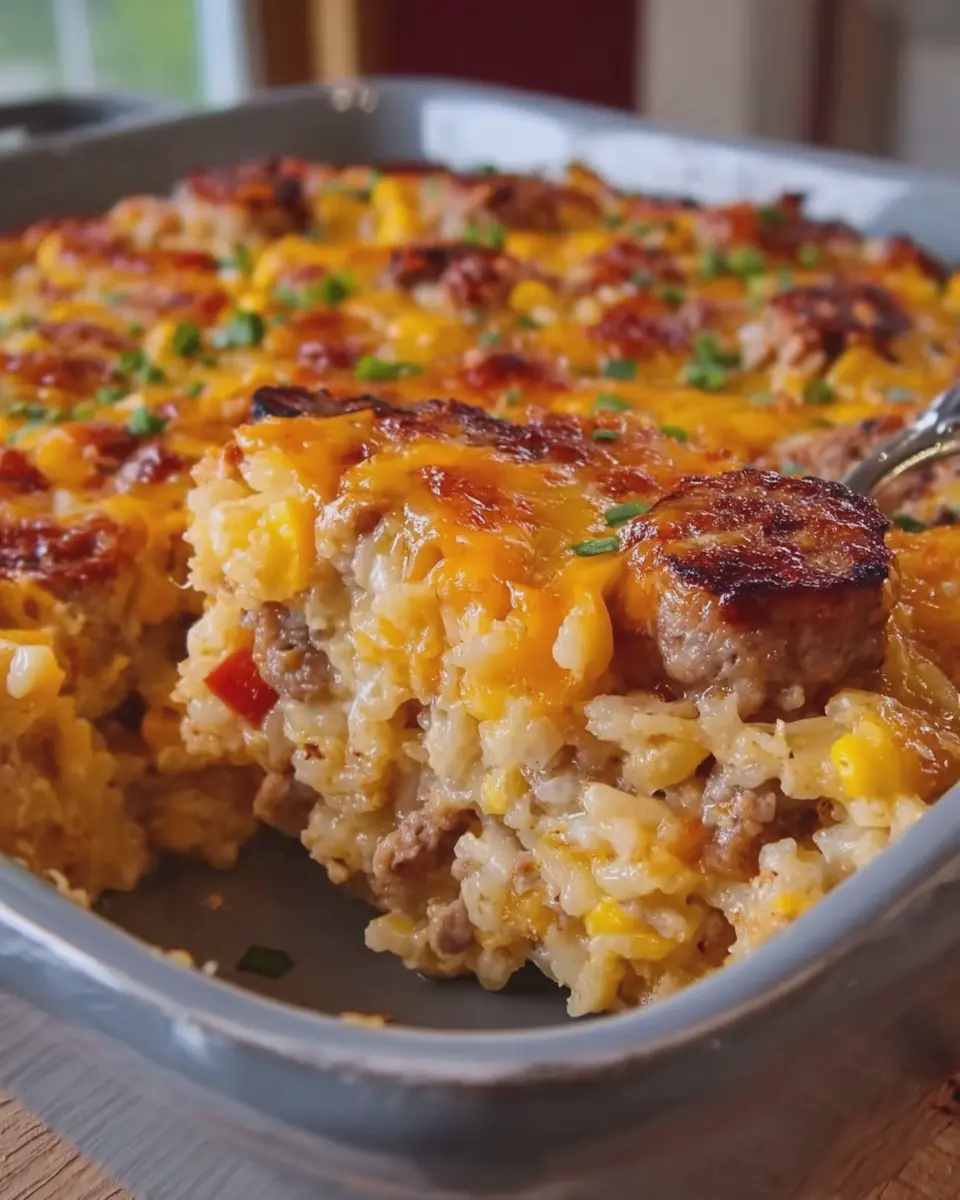 Southern Cheesy Beef Sausage Casserole: A Cozy Comfort Dish