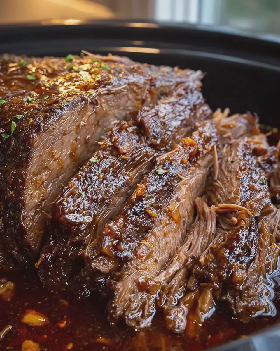 Slow Cooker Balsamic Brown Sugar Beef Roast: Easy &amp; Delicious