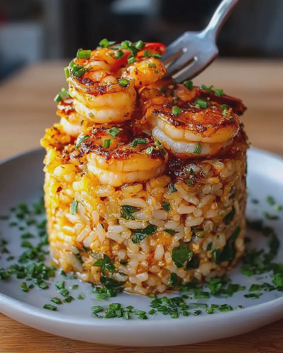 Garlic Shrimp Rice Stack: An Easy Indulgence for Dinner