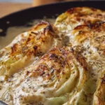 Creamy Oven-Baked Cabbage with Parmesan Cream Sauce
