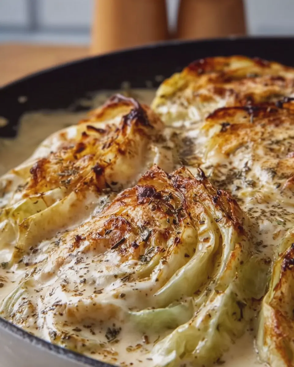 Creamy Oven-Baked Cabbage with Indulgent Parmesan Cream Sauce