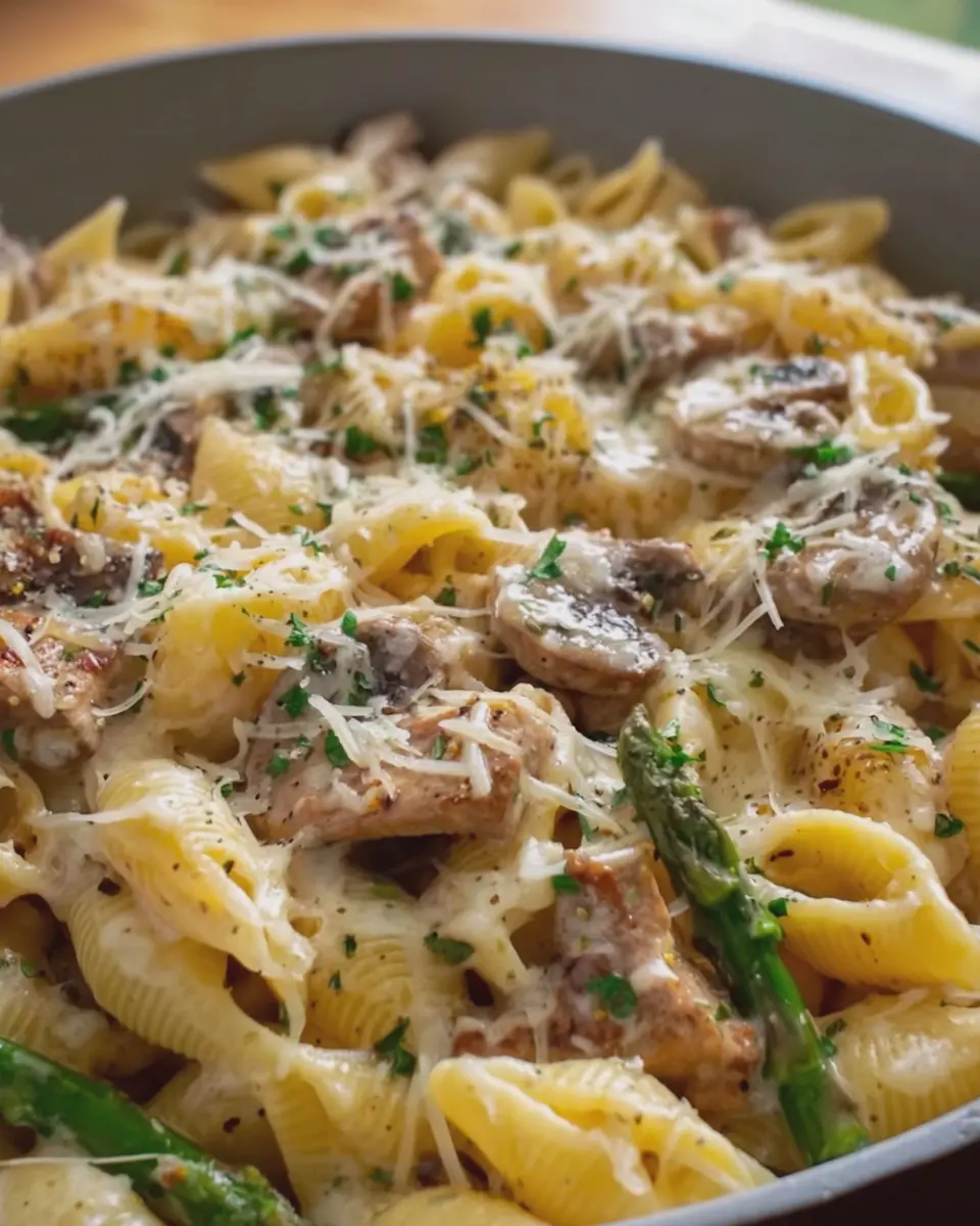 Cheesy French Onion Beef and Mushroom Shell Pasta Delightfully Easy