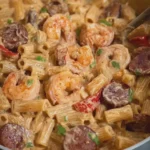 Creamy Cajun Shrimp and Beef Sausage Pasta