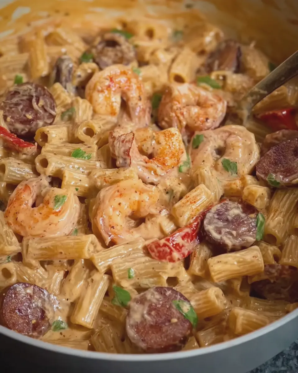 Creamy Cajun Shrimp and Beef Sausage Pasta: A Cozy Indulgence