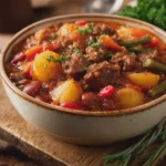 Comforting Slow Cooker Beef and Potato Bean Stew